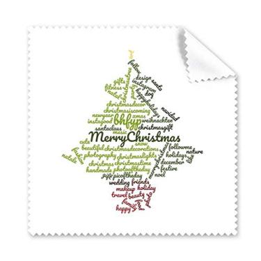 Imagem de Pano de limpeza Wordcloud para árvore de Natal festivo para inverno, 5 peças