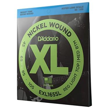 Imagem de Encordoamento Para Baixo 4 Cordas Escala Super Longa .045-.105 D'Addario XL Nickel Wound EXL165SL