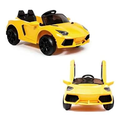 Imagem de Carrinho Motor Elétrico Infantil Bateria Esportivo Amarelo