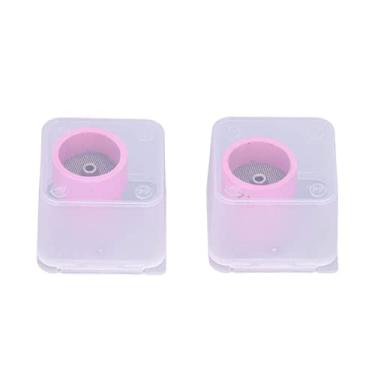 Imagem de Pwshymi 2 peças de copos de soldagem TIG 12#/14# Conjunto de acessórios de bocal de cerâmica para soldagem de cerâmica bocal de soldagem para WP‑9/17/18/20/25/26 (rosa) Soldadu