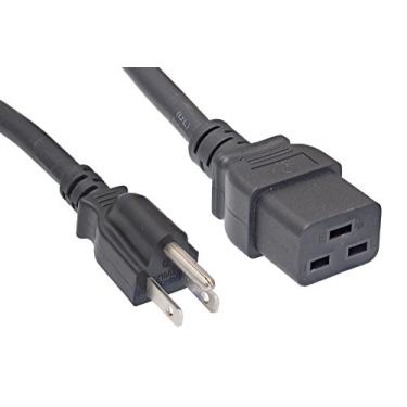 Imagem de Cablelera Extensão do cabo de alimentação norte-americana, NEMA 5-15P para C19, 3,5 m, 14 AWG, 15A, 125V (ZWACPFAC-10)