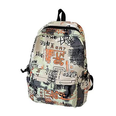 Imagem de Mochila universitária grande capacidade outono respirável mochila de rua para mulheres homens multiuso ultraleve casual mochila de viagem, verde, 42 * 30 cm