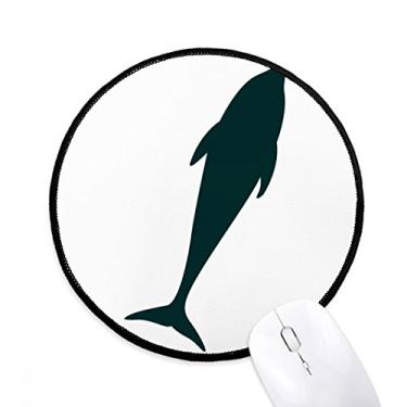 Imagem de DIYthinker Tapete de rato Blue Ocean Docile Simplificante Golfinho Desktop Escritório Tapete Redondo para Computador