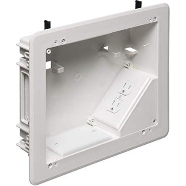Imagem de Arlington TVBU810-1 TV Box com flange para instalações de Home Theater, 20 x 25 cm, branca, 1 unidade