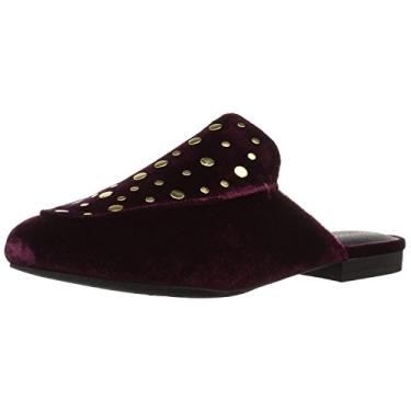 Imagem de Kenneth Cole Wynter Mule sem cadarço feminino com detalhe de rebite, Vinho, 35