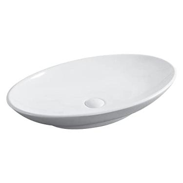 Imagem de Cuba cerâmica/porcelana/louça banheiro de apoio oval branco, Arell, 690x430mm, ARE-CC128
