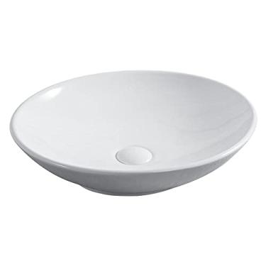 Imagem de Cuba cerâmica/porcelana/louça banheiro de apoio oval branco, Arell, 490x430mm, ARE-CC120