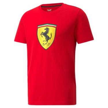 Imagem de Camiseta Puma Scuderia Ferrari Race Colored Big Shield Masculina - Ver