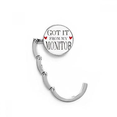 Imagem de Gancho de mesa Got It from My Monitor de graduação, gancho de mesa com fecho decorativo, gancho dobrável