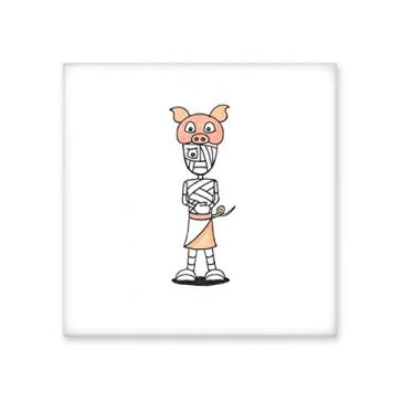 Imagem de Egypt Mummy Horus chapéu de porco cerâmica azulejo brilhante decalque pedra adornada tijolo vitrificado