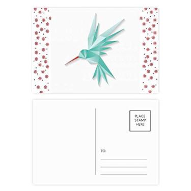 Imagem de Cartão postal geométrico abstrato padrão origami Natal flor celebração cartão postal bênção