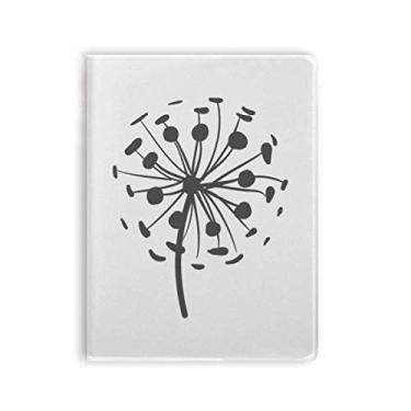Imagem de Caderno de plantas com silhueta de dente-de-leão de flores capa macia Diário