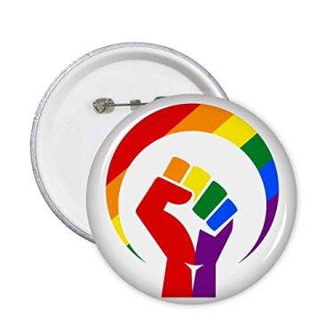 Imagem de Diferenças de gênero em torno da igualdade de arco-íris, emblema, botão, acessórios, decoração, 5 peças