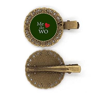 Imagem de Ghana I Love You Language Design Script Hairpin Headdress Broche Presilha de cabelo