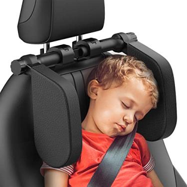 Imagem de Yoocaa Travesseiro de encosto de cabeça ajustável para carro, apoio de cabeça Road Pal, travesseiro de viagem para dormir em forma de U para crianças e adultos, suporte de pescoço para cabeça adequado