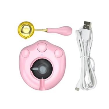 Imagem de Almencla Aquecedor elétrico de vedação de cera para carimbo de cera, forno de cera de vedação em formato de pata de gatinho fofo, rosa