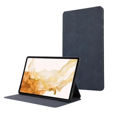 Imagem de Capa para tablet Compatível com Samsung Galaxy Tab S9 Plus 12,4" 2023 X810/X816B/X818U Capa para tablet, suporte dobrável com vários ângulos de visão, capa protetora, capa flip de couro PU à prova de