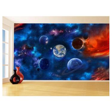 Imagem de Papel De Parede 3D Espaço Estrelas Planetas 3,5M Nsp171