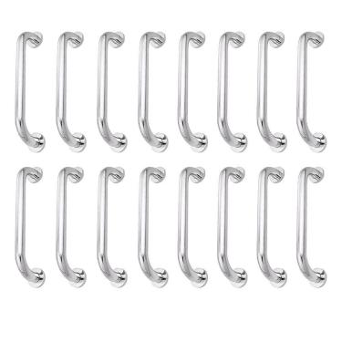 Imagem de Alça De Apoio 30cm Barra Inox Kit 14 Unidades Idoso Cadeirante Deficiente Banheiro Box Corrimao