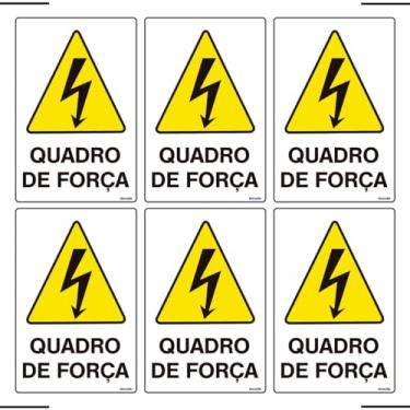 Imagem de Combo 6 Placas De Sinalização Quadro De Força 20x30 Ekomunike - S-217/1 F9e