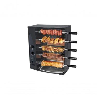 Imagem de Churrasqueira Rotativa 5 Espetos 56 Cm Acendimento Automático