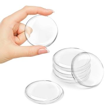 Imagem de Protetor de parede de maçaneta de porta mais forte, protetor de parede autoadesivo redondo de borracha macia de 5 cm, solução reutilizável para impedir danos na parede e ruído de portas, geladeiras