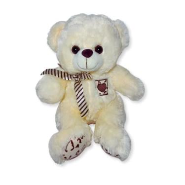 Imagem de Urso de Pelúcia Com Lacinho Fizzy Toys FC2562 Creme Melinha