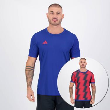 Imagem de Camisa Adidas Reversilvel 24 Azul e Vermelha-Masculino