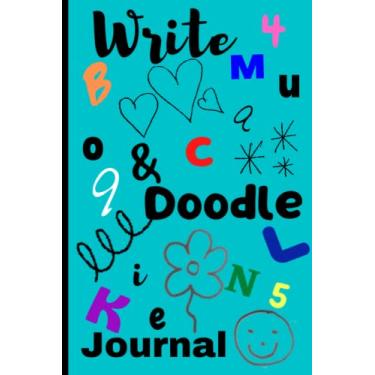 Imagem de Caderno de escrita e rabisco: caderno bonito para escrever e rabiscar, 120 páginas pautadas e em branco, ideal para meninas, adolescentes, mulheres e aqueles que gostam de escrever e rabiscos