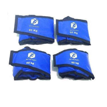 Imagem de Kit caneleira tornozeleira de peso 1kg e 2kg perna / braço