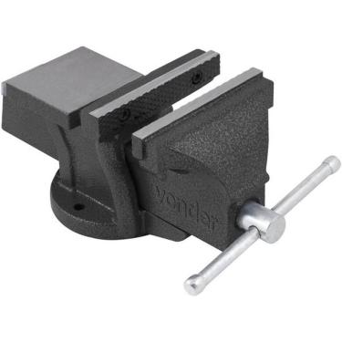 Imagem de Torno De Bancada Fixo Nº8 Ferro Nodular Vonder Morsa De Mesa Profissional com Base Fixa