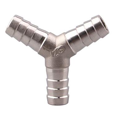 Imagem de DERPIPE Farpa de mangueira de aço inoxidável de 1,5 cm, 3 vias em forma de Y Wye Union Divisor de Montagem Farpada
