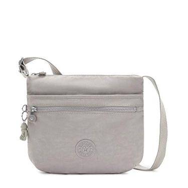 Imagem de Kipling Bolsa feminina Arto feminina, bolsa leve para o dia a dia, bolsa casual de nylon, cinza cinza, 29 C X 26 A X 3,5 P EUA, Cinza-claro
