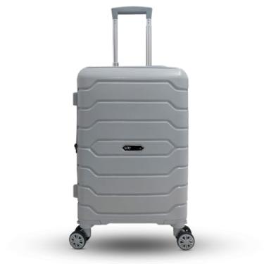 Imagem de Mala De Viagem Bordo Polipropileno Cadeado TSA Rodas 360° (Cinza)