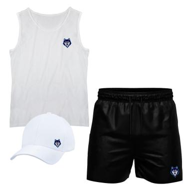 Imagem de Conjunto Camiseta Regata Algodão Short Tactel E Boné Lobo-Masculino
