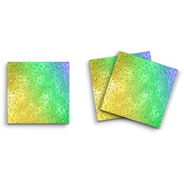 Imagem de Butler in the Home Sticky Notes Pacote com 12 7,6 cm x 7,6 cm, 50 folhas por bloco, gotas de água úmida gradiente arco-íris, blocos de notas engraçados, papel planejador de diário de papelaria