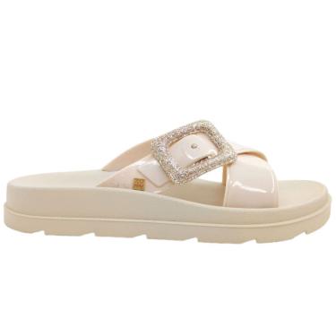 Imagem de Tamanco Feminino Casual Dia a Dia Flatform Passeio com Glitter Zaxy 19053