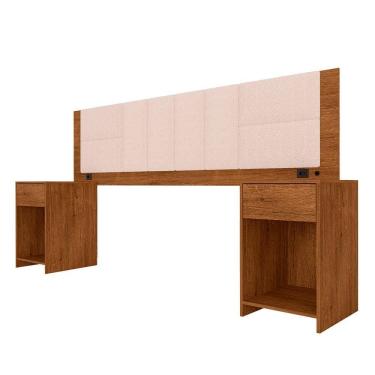 Imagem de Cabeceira Estofada Cama Queen Rivera C/led Frei/bouclé Off White - M.a