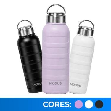 Imagem de  Garrafa Térmica Aço Inox Portátil 1 Litro Café Suco Água Academia Pas