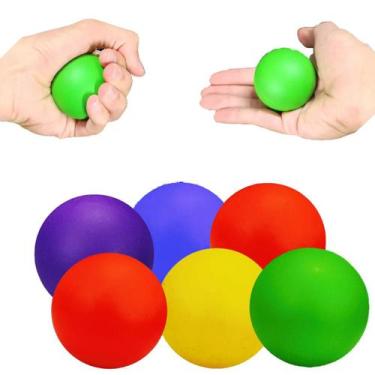 Imagem de 06 Bolas Bolinha Anti Stress Lisa Fisioterapia Massageadora - Apolo Br
