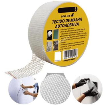 Imagem de Rolo Tecido de Malha Autoadesiva Tela Em Fibra de Vidro P Reparos Rach