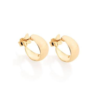 Imagem de Brincos banhado ouro 3x 24k 18k e 22k femininos meia argola pequenos r