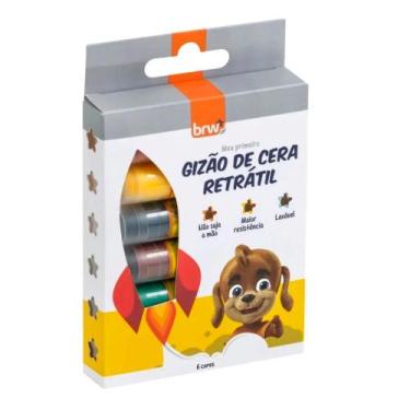 Imagem de Meu Primeiro Gizão de Cera Retrátil Maior Resistência c/ 6 Cores - BRW