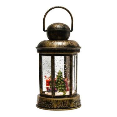 Imagem de Luminária Lamparina Musical Led Neve Natalina Natal  19cm - Taimes, lu