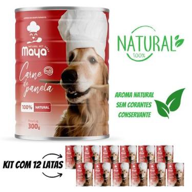 Imagem de Kit 12 Latas Ração Úmida Natural Cachorro Pet Chef Maia 300g - Papapet