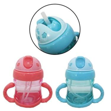 Imagem de Copo Baby Com Tampa E Canudo + Alca De Plastico Colors 200Ml