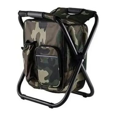 Imagem de Banco Cadeira Mochila De Pesca Camping Dobrável Semi-térmica - IDEIA-P