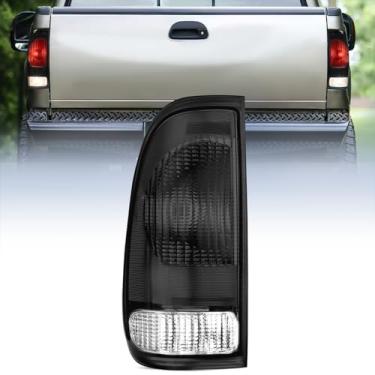 Imagem de Nilight Conjunto de lanterna traseira compatível com Ford F150 1997-1999 1997-1999 1999-2007 Ford Super Duty Smoke Housing Substituição da lâmpada traseira estilo original lado do motorista, 2 anos de