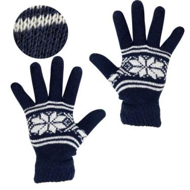 Imagem de Luva Adulto Unissex Masculina Feminina Estampada Inverno - RPires, Azu