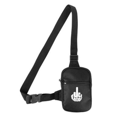 Imagem de Mini Bolsa Lateral Shoulder Bag Masculina Pega Visão Estampa Dedo - MP